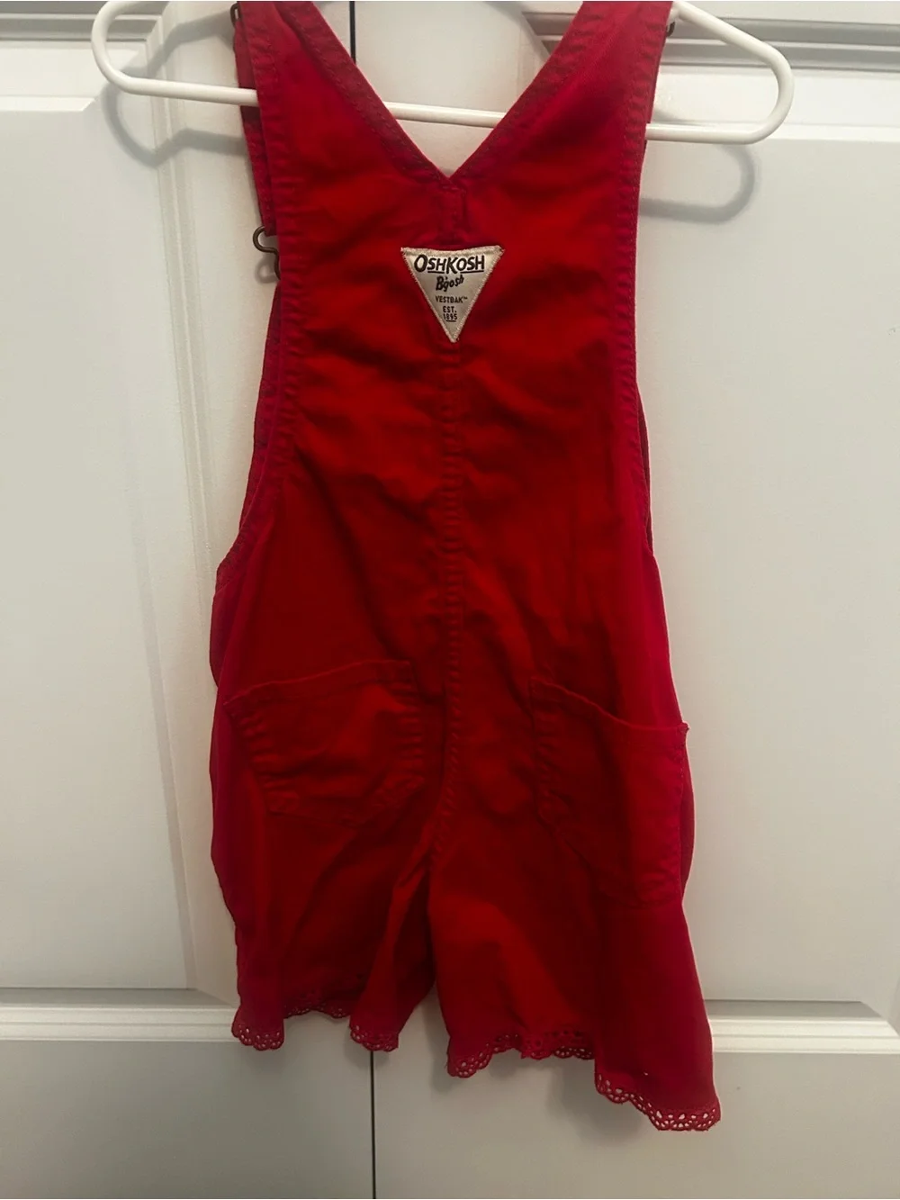 OshKosh B'gosh Bright Red Toddler Short Overalls
